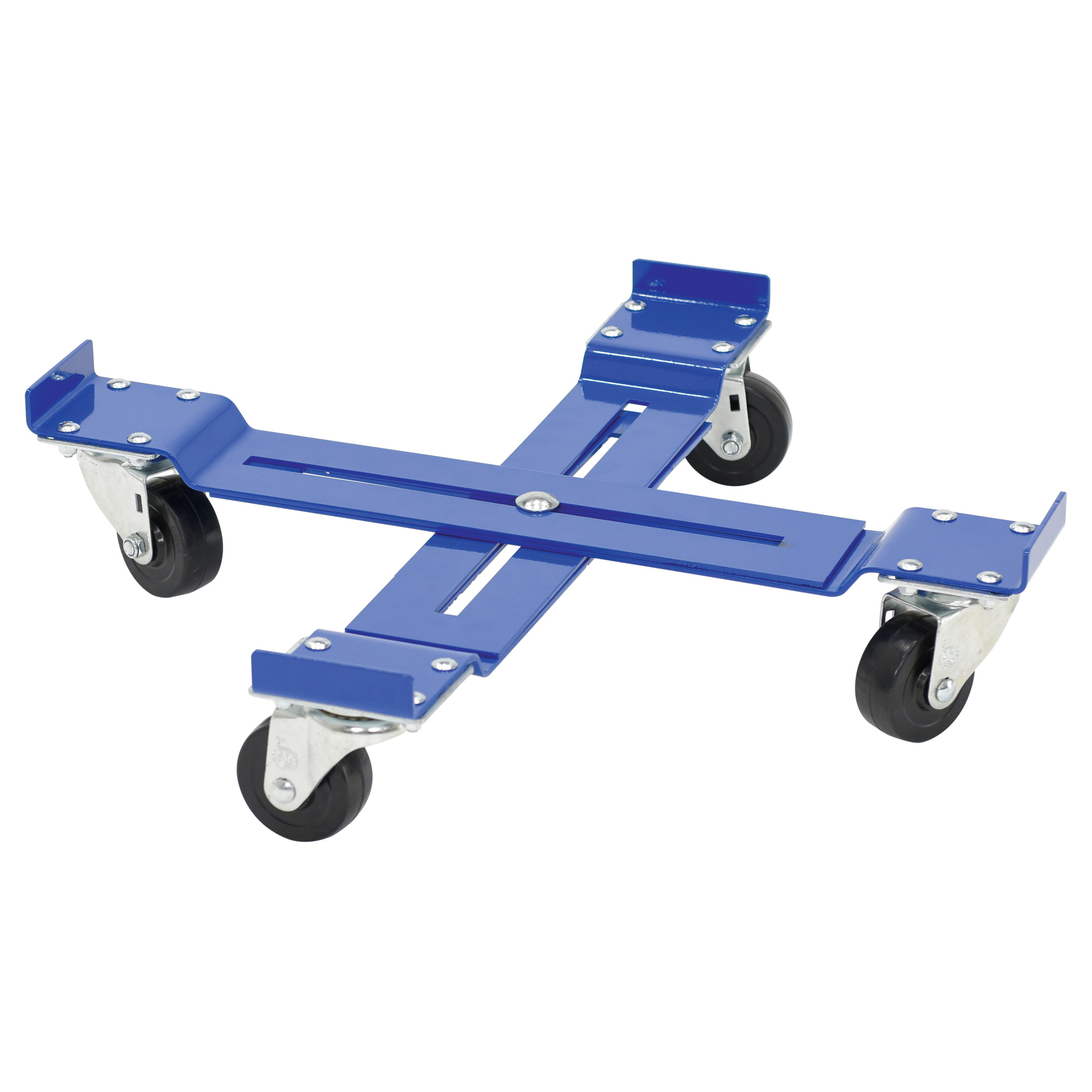 Vestil Mobile Drum Dolly - Adjustable, Hard Rubber Wheels, Steel Construction, Model# DRUM-X-H